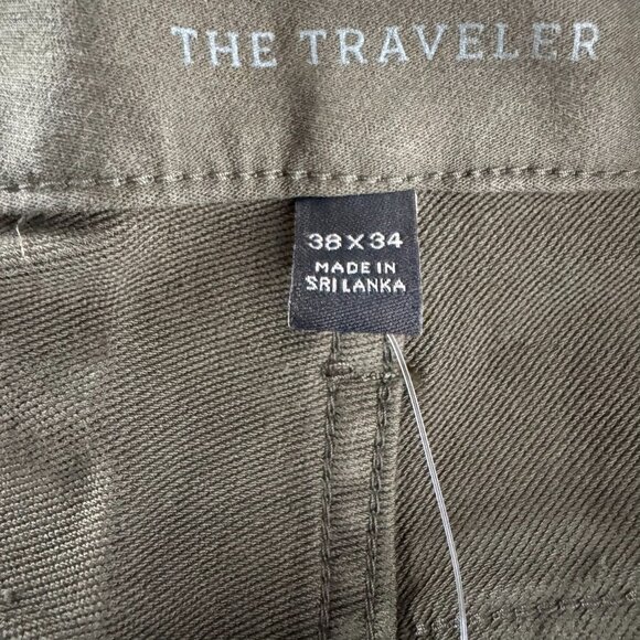 Banana Republic The Traveler Slim Pants Mens 38x34 Green Stretch NWT PT-2609 - Picture 12 of 16